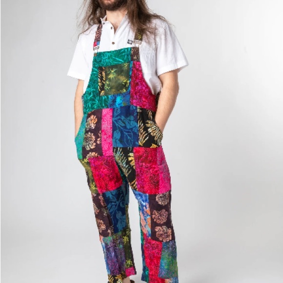 Colorful Patchwork Overalls - Picture 1 of 6